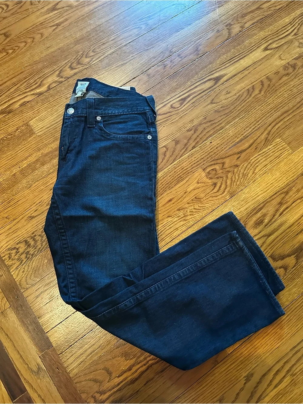 True Religion Men's Dark Blue Straight Fit Jeans Size 33